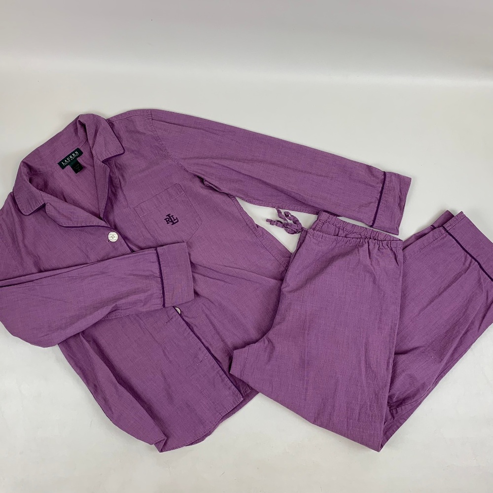 Ralph Lauren Pajama Set Cotton Top Pants